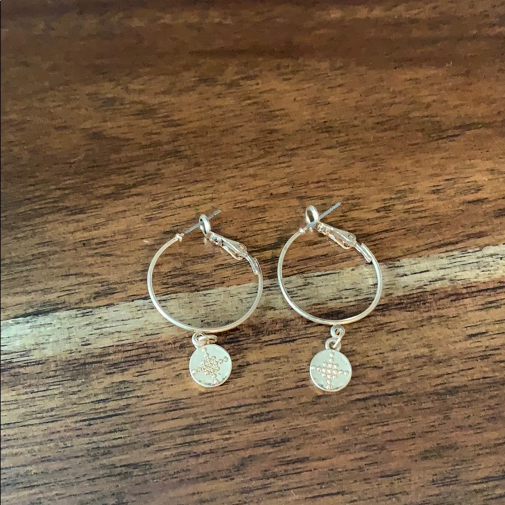 Gold accent hoops
